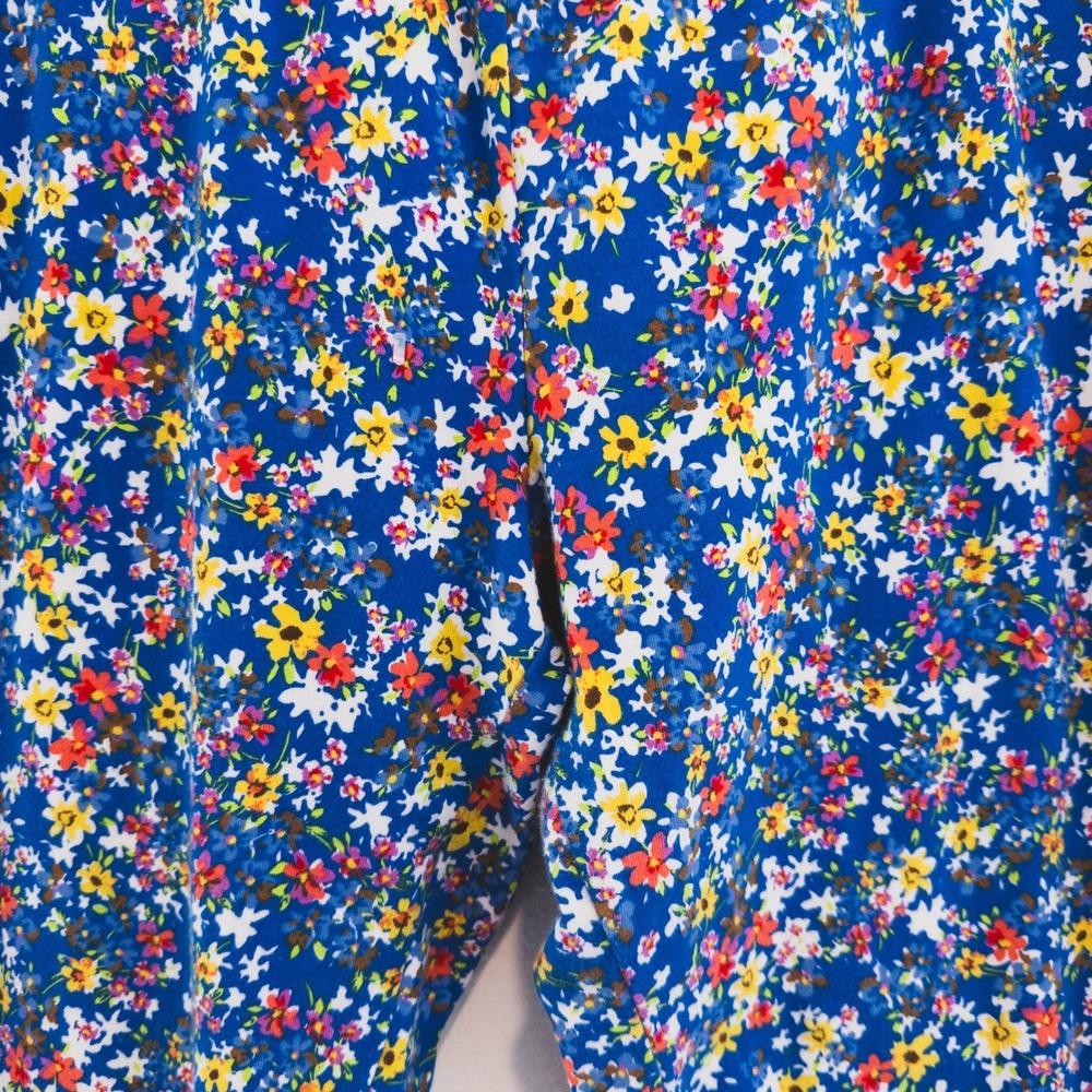 No Boundaries Floral Leggings Womens Large 11-13 Blue Multicolor Cotton Stretch‎ - Picture 3 of 6
